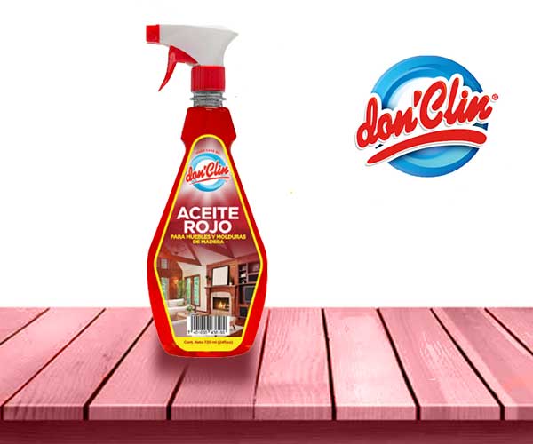 Aceite Rojo para madera Don Clin - Distribuidora El Eden