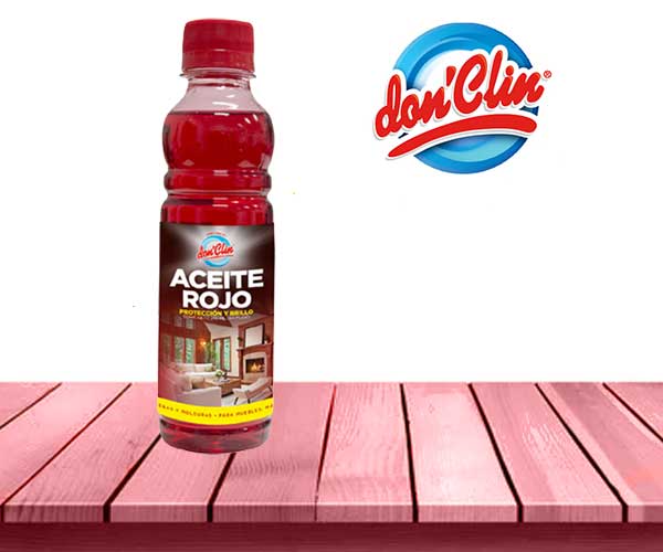 Aceite Rojo para madera Don Clin - Distribuidora El Eden
